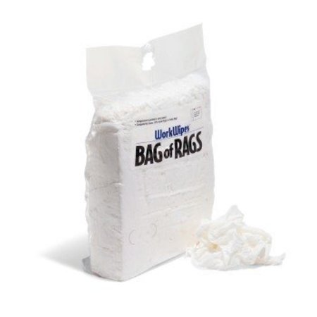 WORKWIPES New White 100% Cotton Rags in Bag 1 bag WIP596
